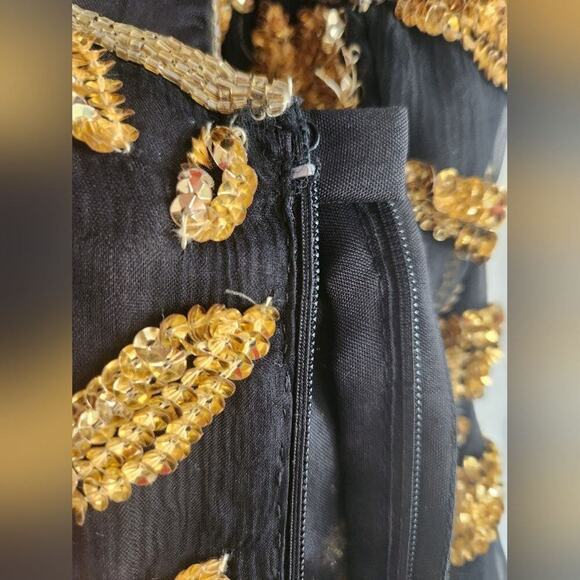 Vintage MARK & JOHN by Gopal Hand Beaded Sequin Sleeveless Evening Top sz M - Picture 7 of 8